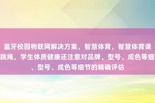 蓝牙校园物联网解决方案，智慧体育，智慧体育课，P10，智能跳绳，学生体质健康还注意对品牌、型号、成色等细节的精确评估